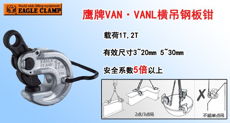 VAN VANL橫吊鋼板鉗 VAN VANL橫吊鋼板鉗