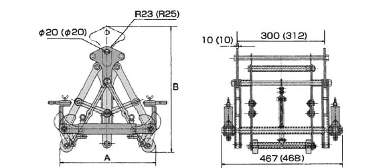 鷹牌EUIV型混凝土制品夾具尺寸圖 鷹牌EUIV型混凝土制品夾具尺寸圖