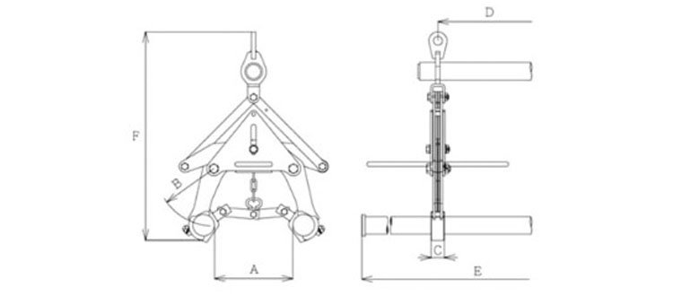 鷹牌EKB型混凝土夾鉗尺寸圖 鷹牌EKB型混凝土夾鉗尺寸圖