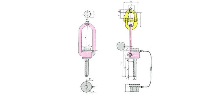鷹牌VLGR型建筑孔吊用夾鉗尺寸圖 鷹牌VLGR型建筑孔吊用夾鉗尺寸圖