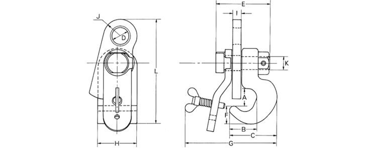 SP板樁用起重鉗尺寸圖 SP板樁用起重鉗尺寸圖