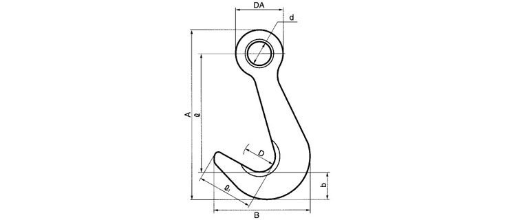 SO鋼板夾鉗吊鉤尺寸圖 SO鋼板夾鉗吊鉤尺寸圖