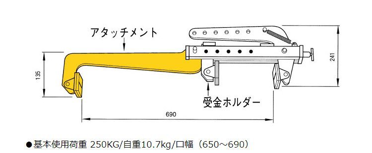 三木CU-AM型混凝土吊夾鉗尺寸圖 三木CU-AM型混凝土吊夾鉗尺寸圖