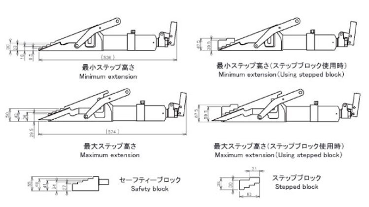 鷹牌楔形舉升千斤頂尺寸圖 鷹牌楔形舉升千斤頂尺寸圖