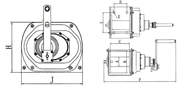 重型手搖絞盤尺寸圖 重型手搖絞盤尺寸圖