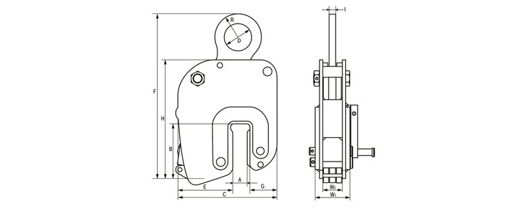 NNE無傷鋼板鉗尺寸圖 NNE無傷鋼板鉗尺寸圖